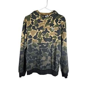Adidas Originals Camo Camouflage‎ Drip Effect Hoodie Sweatshirt Size Small